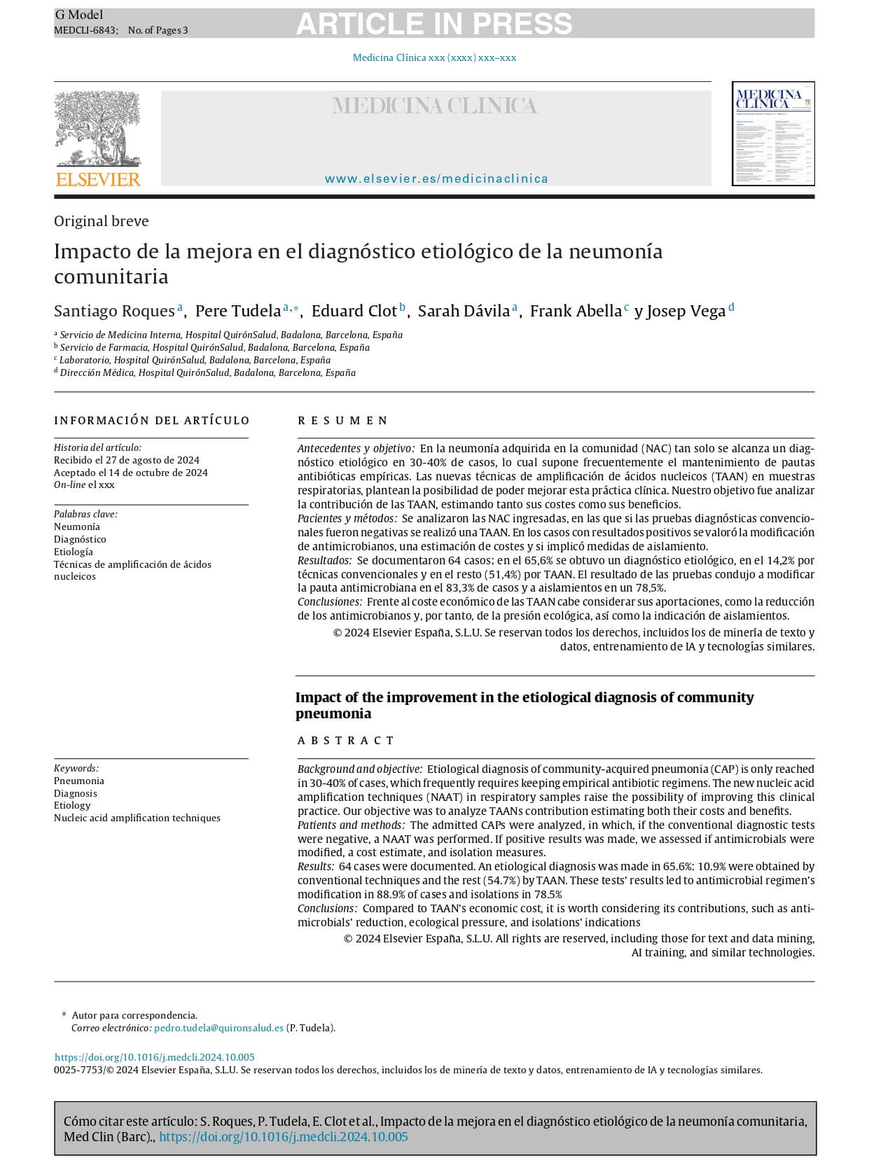 Mapa de la Investigación Científica Publicación en Medicina Clínica (1)